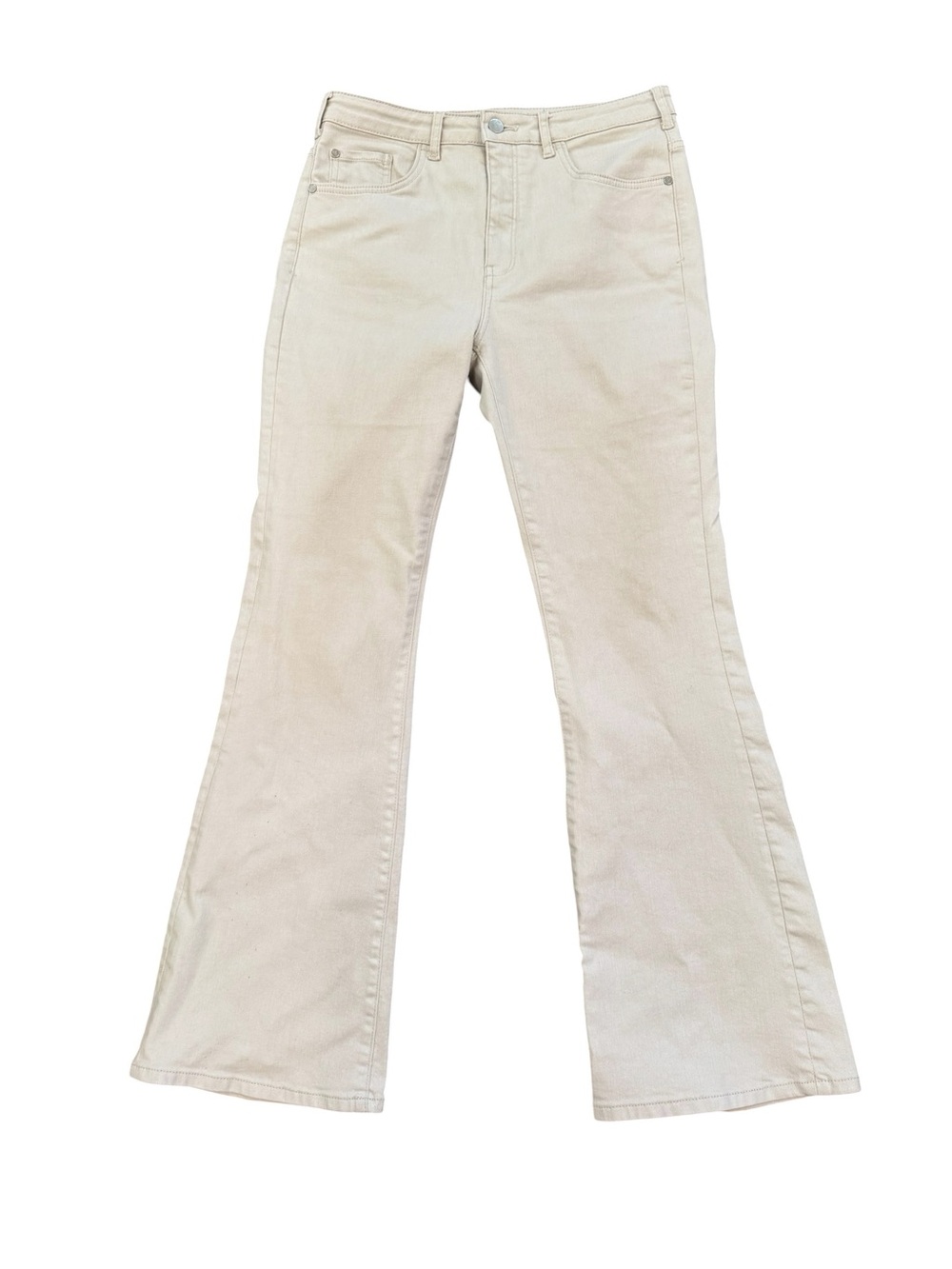 Anthropologie Pilcro Women's The Icon Flare Denim Jeans Sz 30 Ivory Stretch